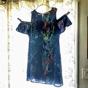 Cold Shoulder, Vibrant Blue Dress